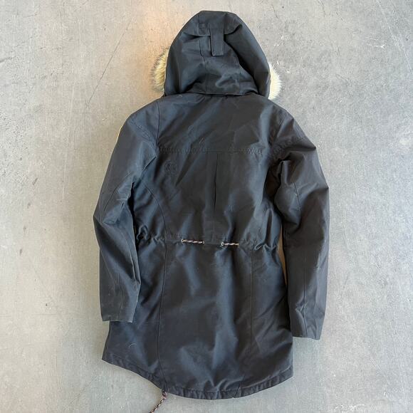 Picture Organic Fur Ski Snowboard Lined Black Hooded Winter Coat Small - Picture 2 of 7